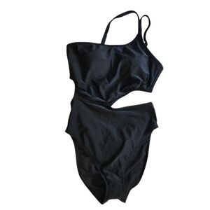 Adore Me Cut Out Black Cutout One-Piece Swimsuit 0x